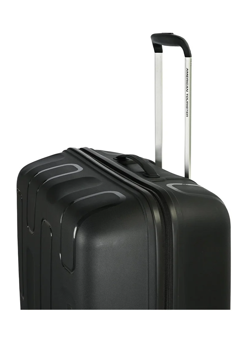 AMERICAN TOURISTER 79 cm / 29 inch Ellipso Suitcase, Check-In Size 79 cm / 29 inch, 4 Spinner Wheels, Hard Top, Polypropylene, Black|Lightweight|Scratch Resistant Texture|TSA Lock - 3 Years International Warranty  | Best Price UAE